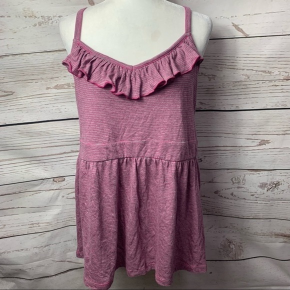 NWT Torrid Striped Ruffle Front Babydoll Tank - Picture 2 of 7